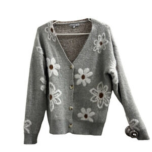 NWOT   Miss Sparkling Daisy Oversized Cardigan size Small